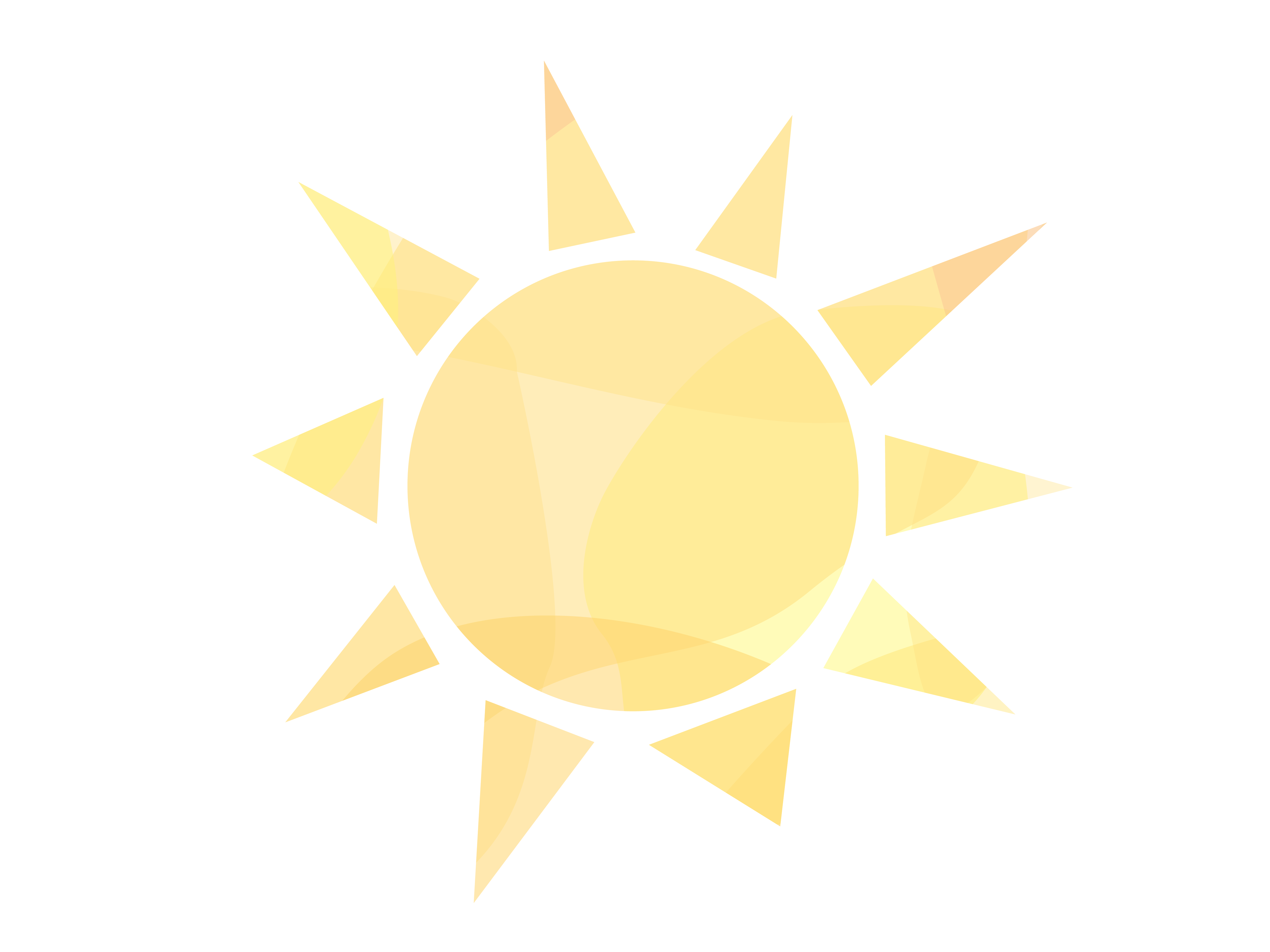 Kollase päikese illustratsioon