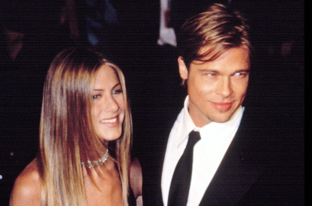 Brad Pitt und Jennifer Aniston auf der Vanity Fair Oscar Party im Jahr 2000